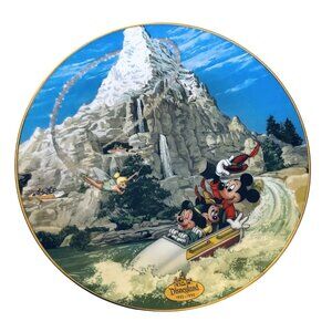 Disneylands 40th Anniversary "Matterhorn" Collector Plate By The Bradford Exchan